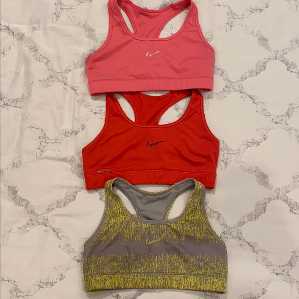 (3) Classic Nike Women’s Sport Bras - Racerback Sm